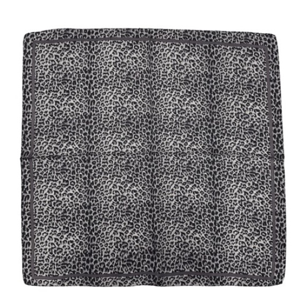 Satin Leopard Print Scarf